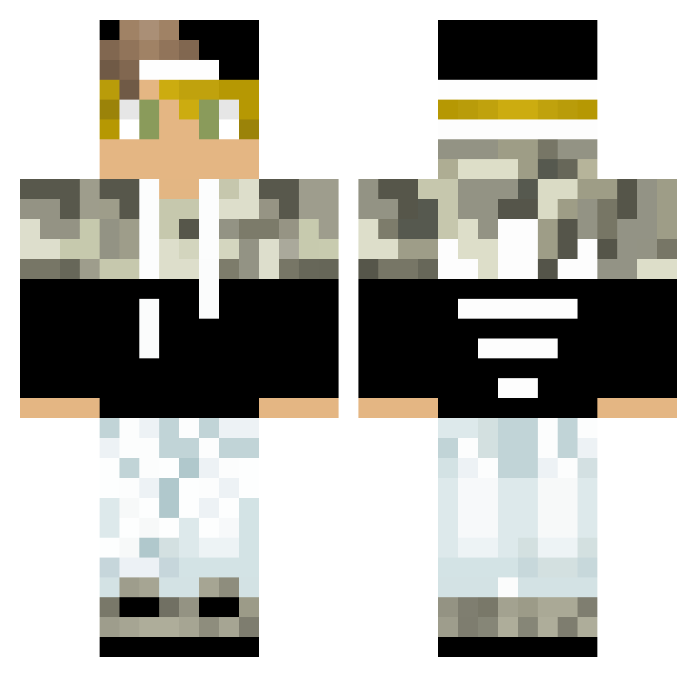 Rymb06 Minecraft skin, front and back view