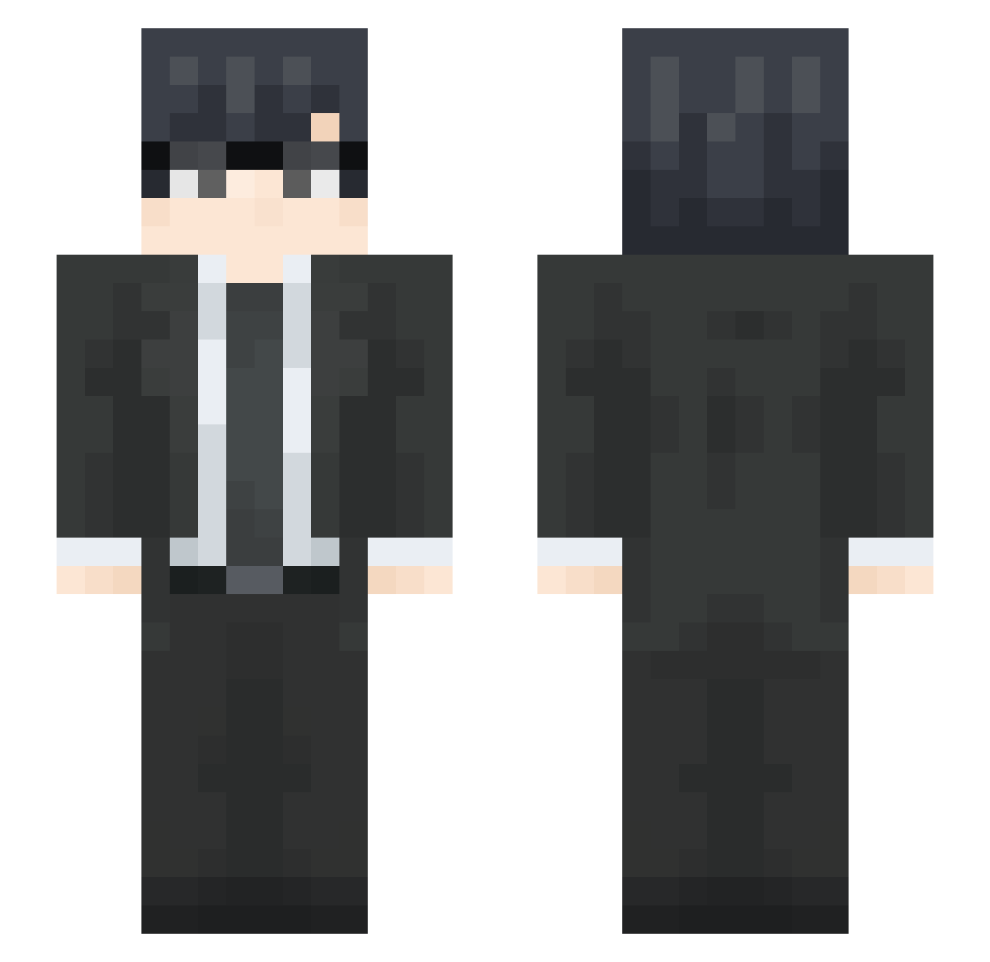 Comuum Minecraft skin, front and back view