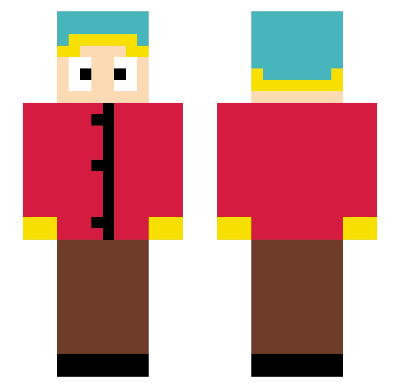 Tbeez_ Minecraft skin, front and back view