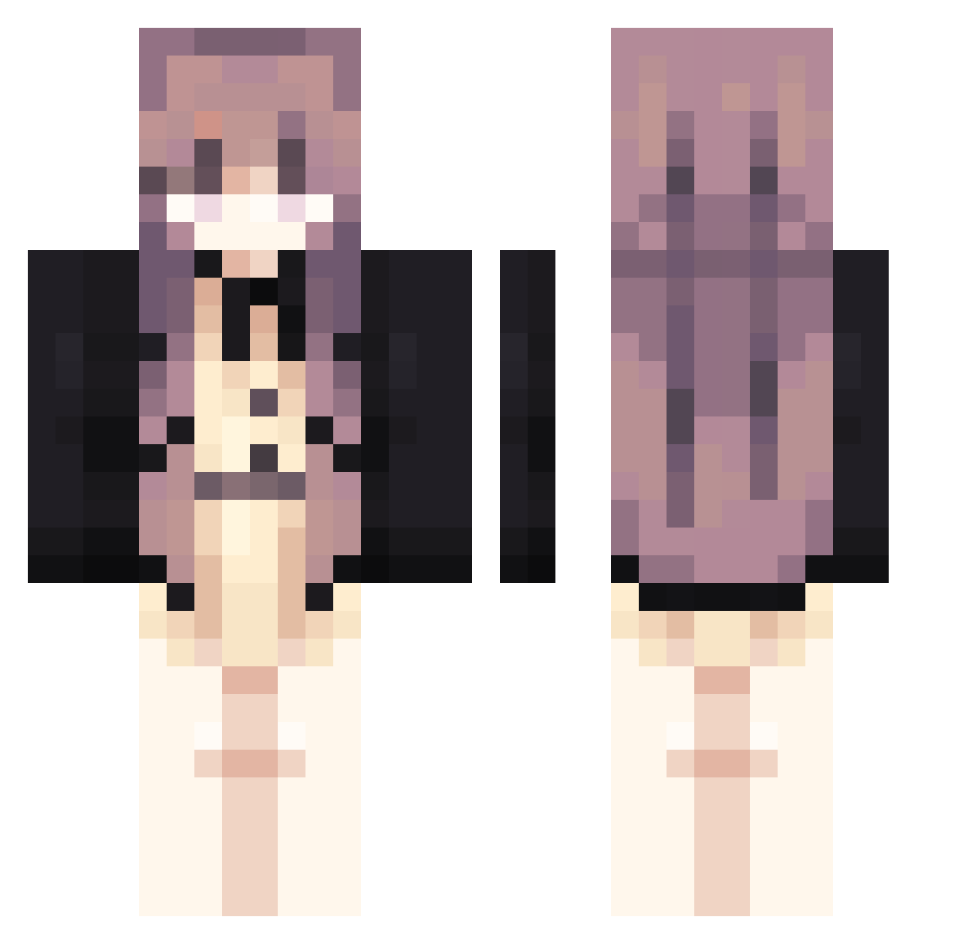 Tomatoman0421 Minecraft skin, front and back view