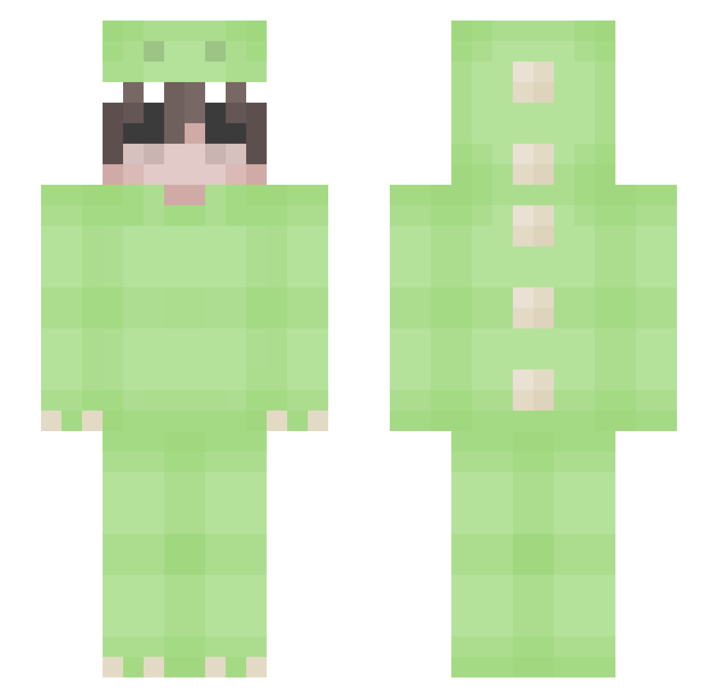 Moore0801 Minecraft skin, front and back view