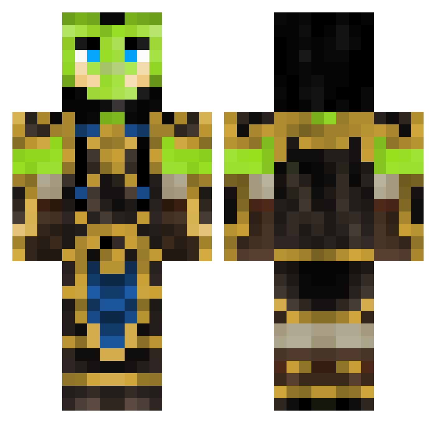 Sofganyot Minecraft skin, front and back view