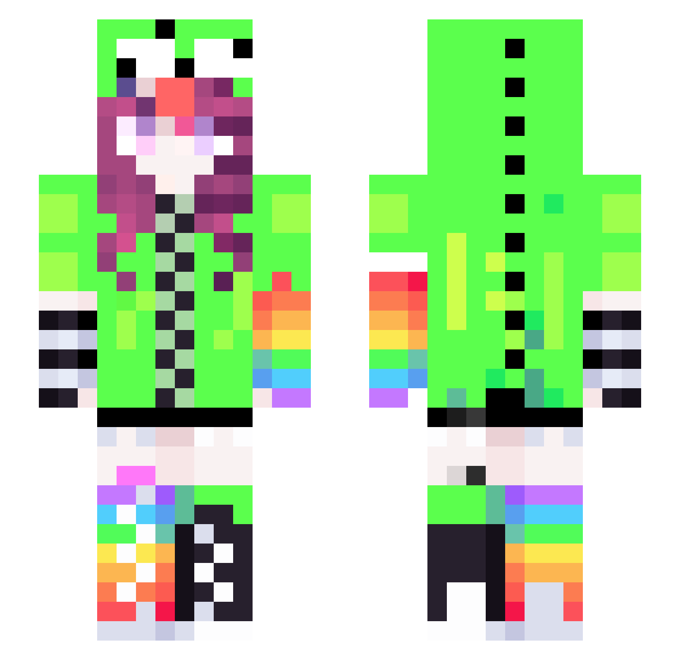 Yuuan_ Minecraft skin, front and back view