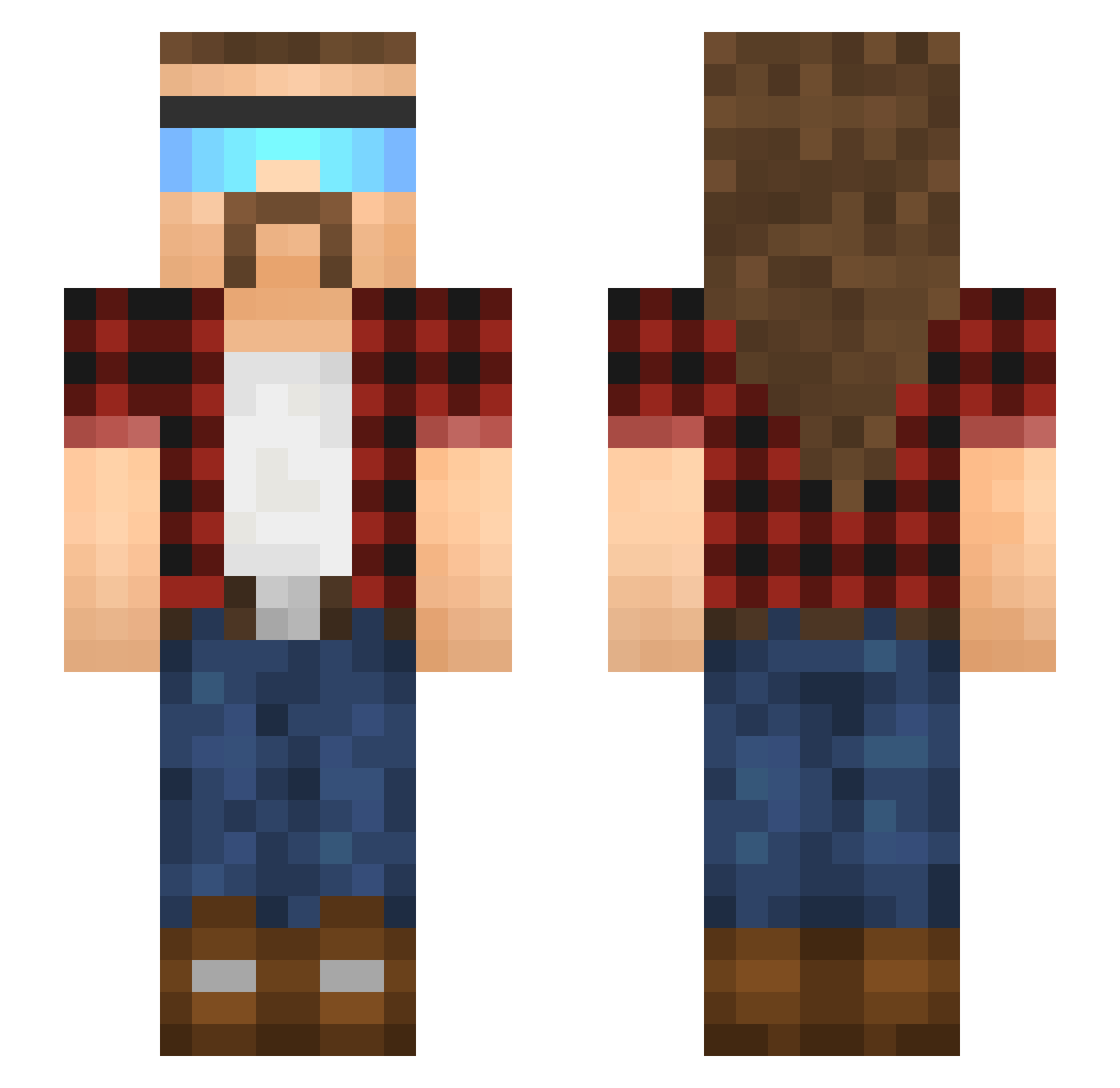 Maverick0219 Minecraft skin, front and back view