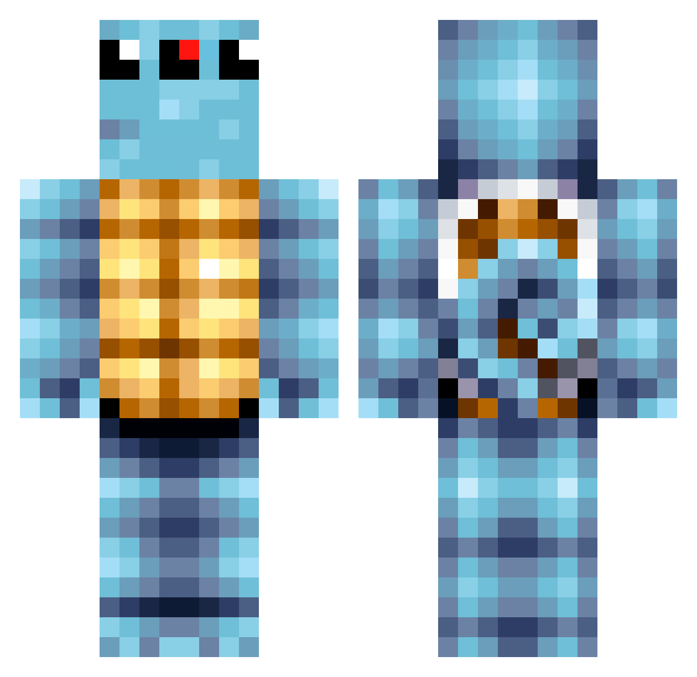 WLBurks Minecraft skin, front and back view