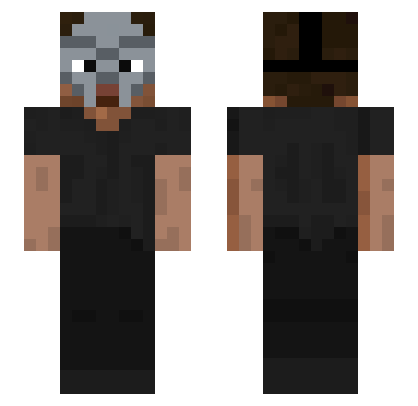 Sovrengames Minecraft skin, front and back view