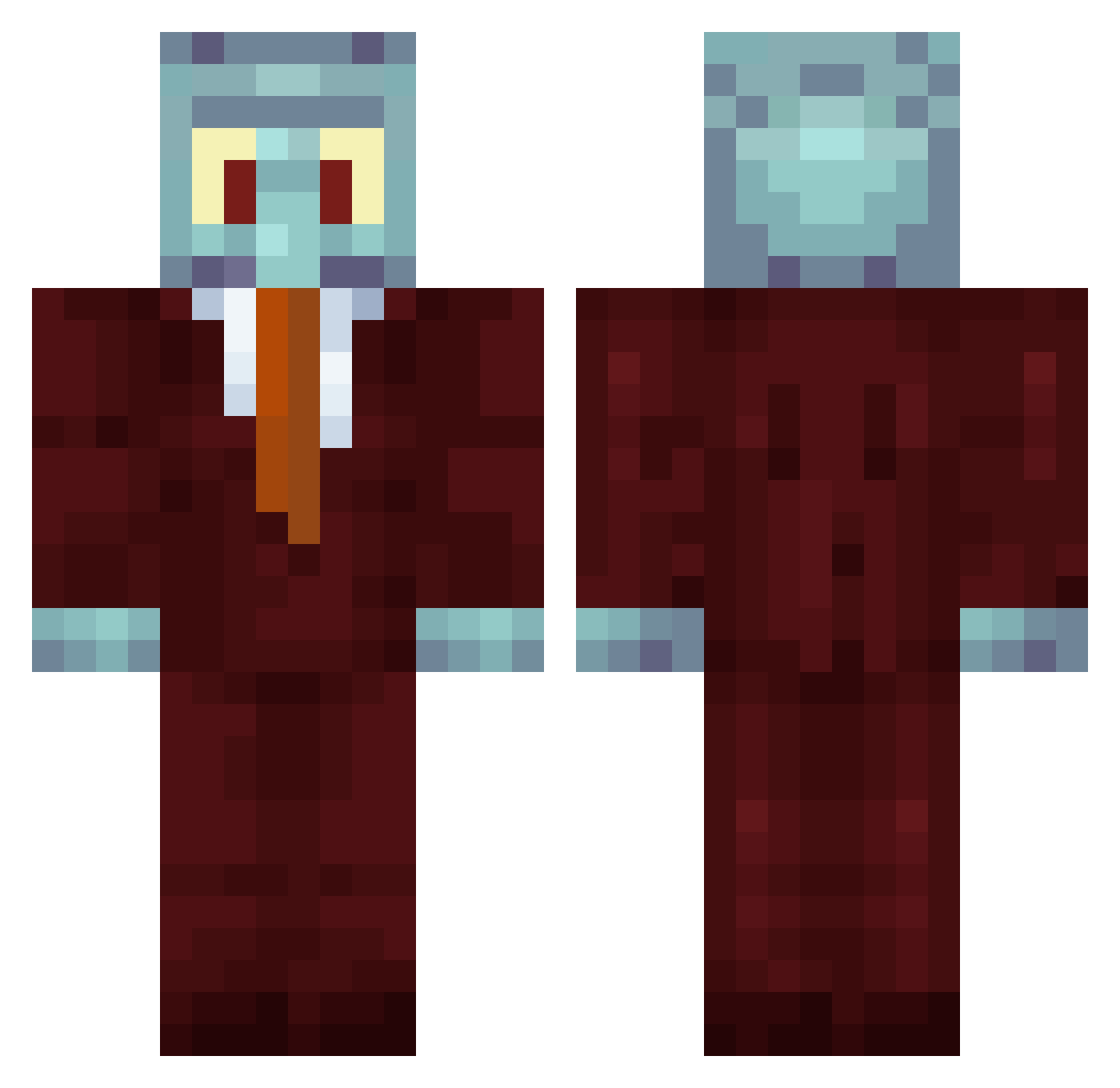 BadlandzChugz Minecraft skin, front and back view