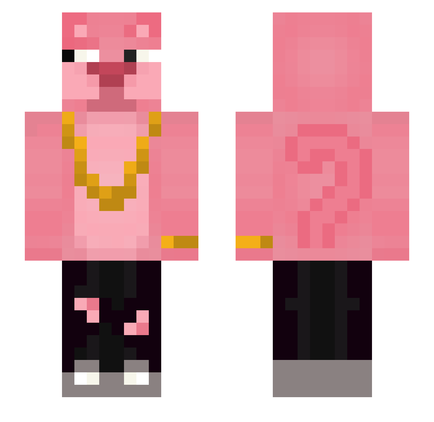 _HenrE_ Minecraft skin, front and back view