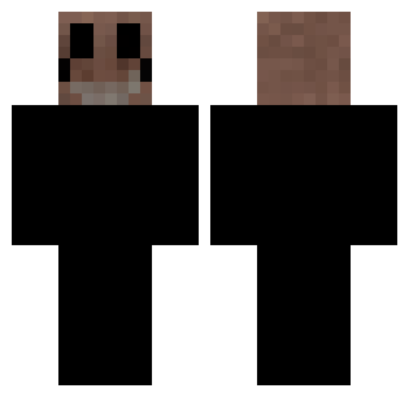 xenyical Minecraft skin, front and back view