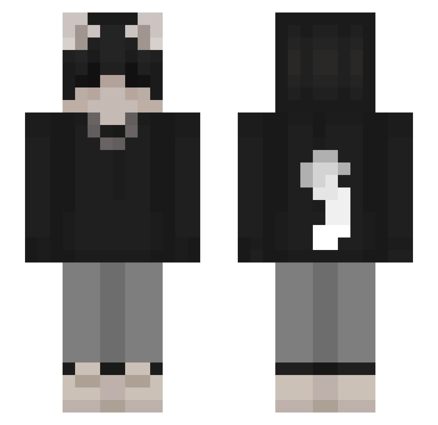 HS1371973 Minecraft skin, front and back view