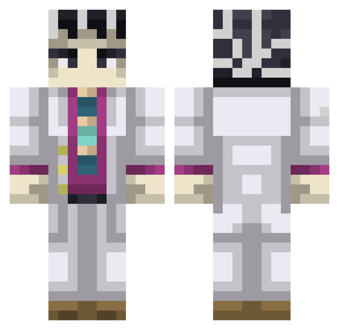 crackersduggy Minecraft skin, front and back view