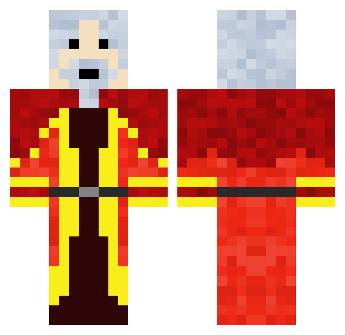 Rabidsteelersfan Minecraft skin, front and back view