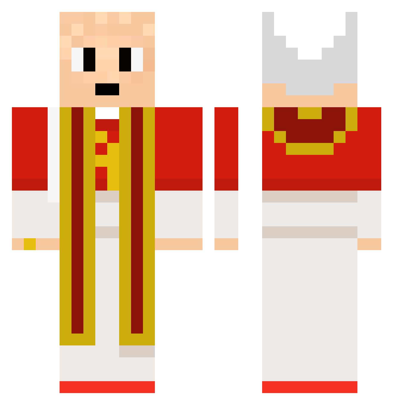 IanHerdThat Minecraft skin, front and back view