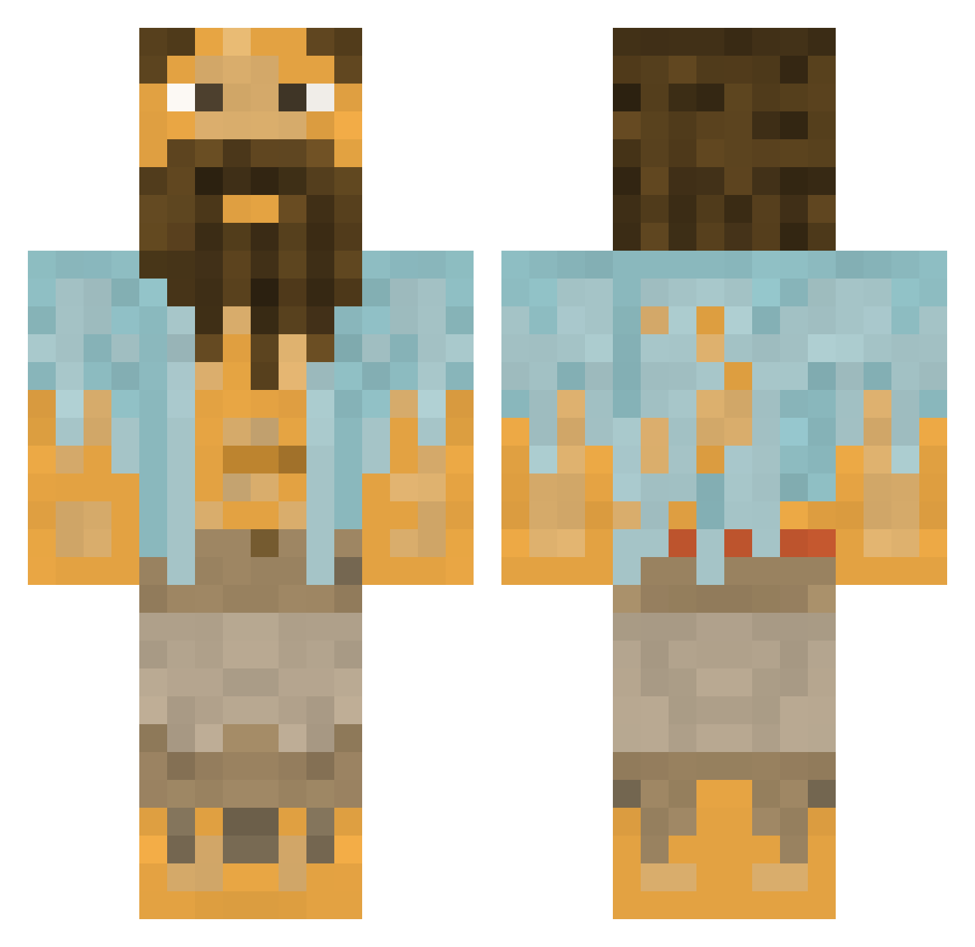 Raphi_077 Minecraft skin, front and back view