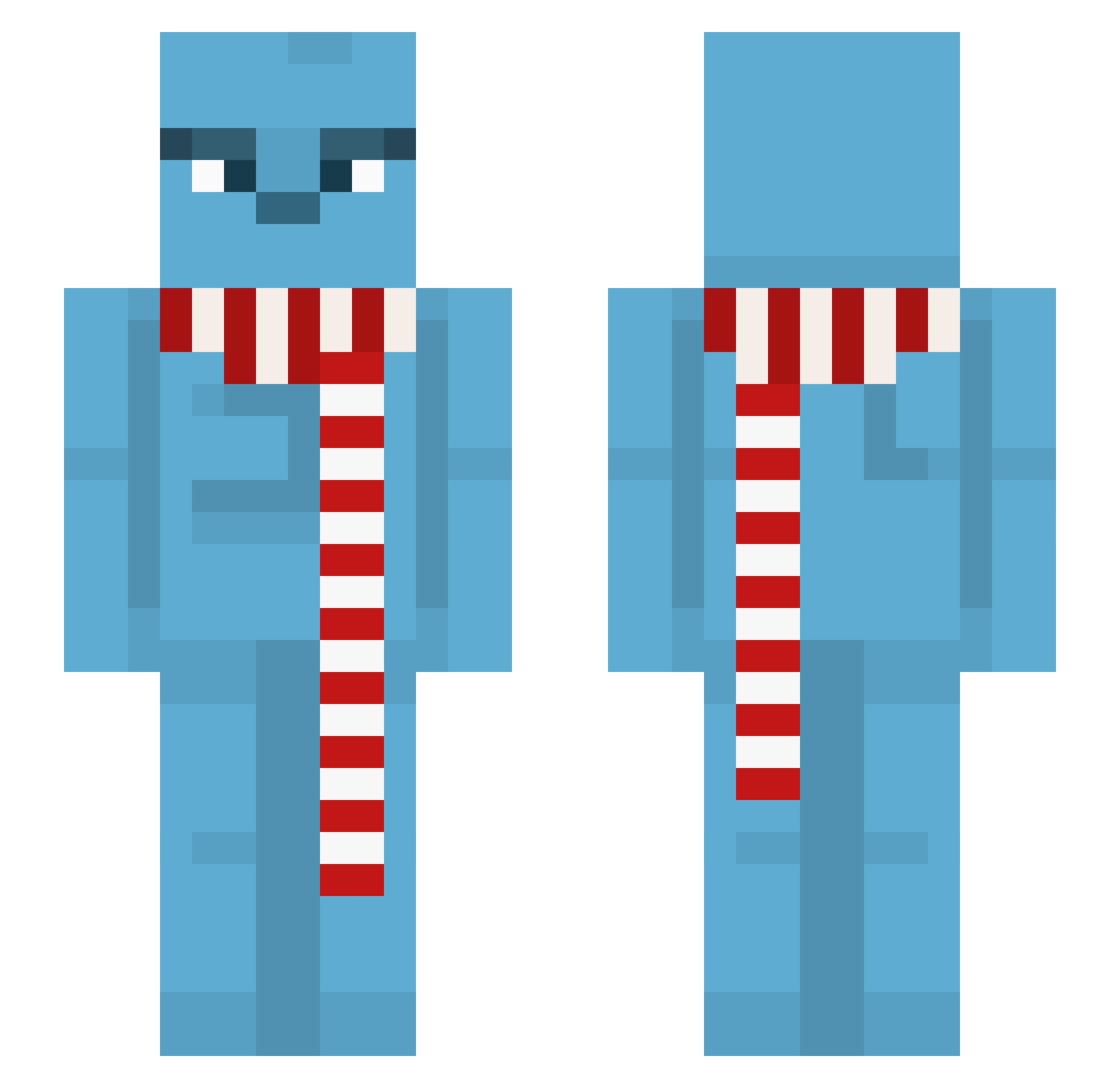 KoloheG Minecraft skin, front and back view