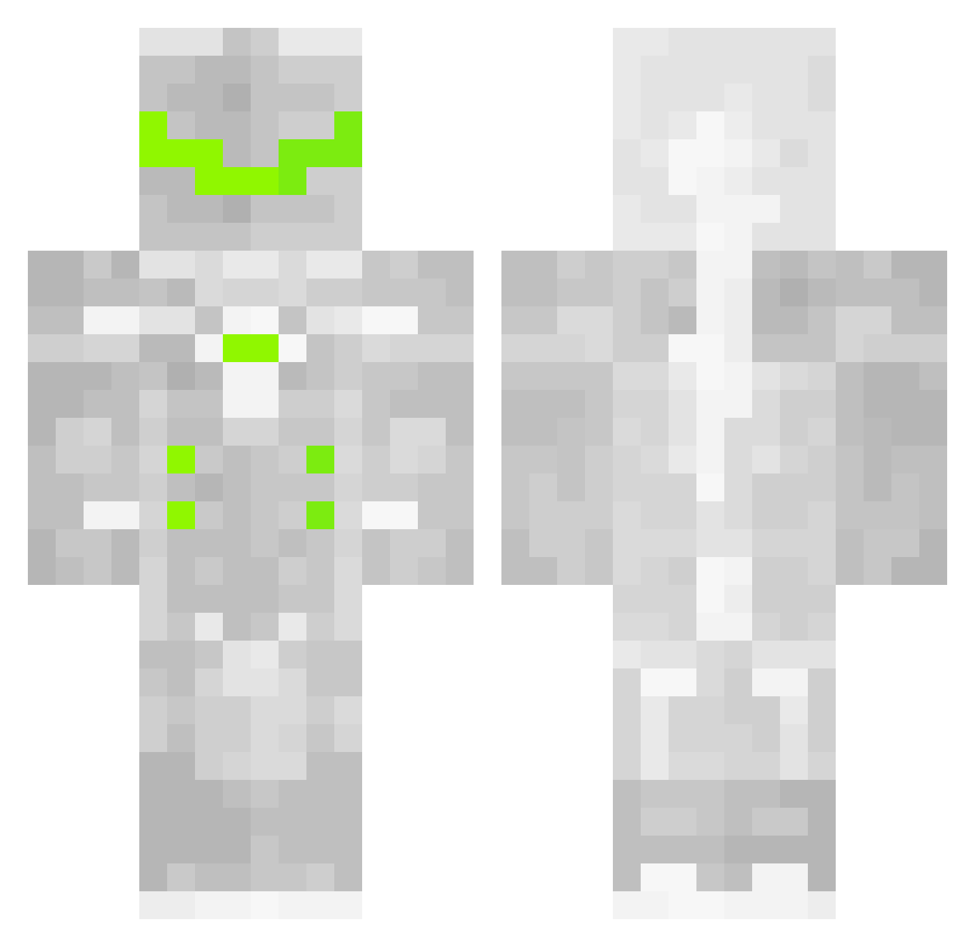 Imadid Minecraft skin, front and back view