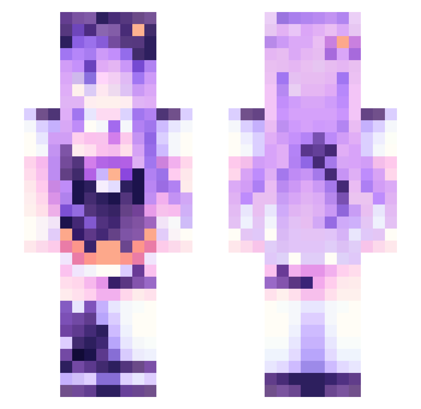 CrimsonKrost Minecraft skin, front and back view