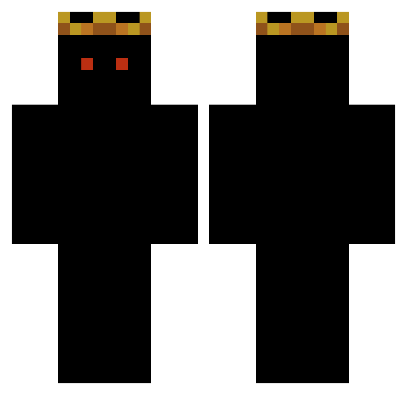 STEVE_Herobin Minecraft skin, front and back view
