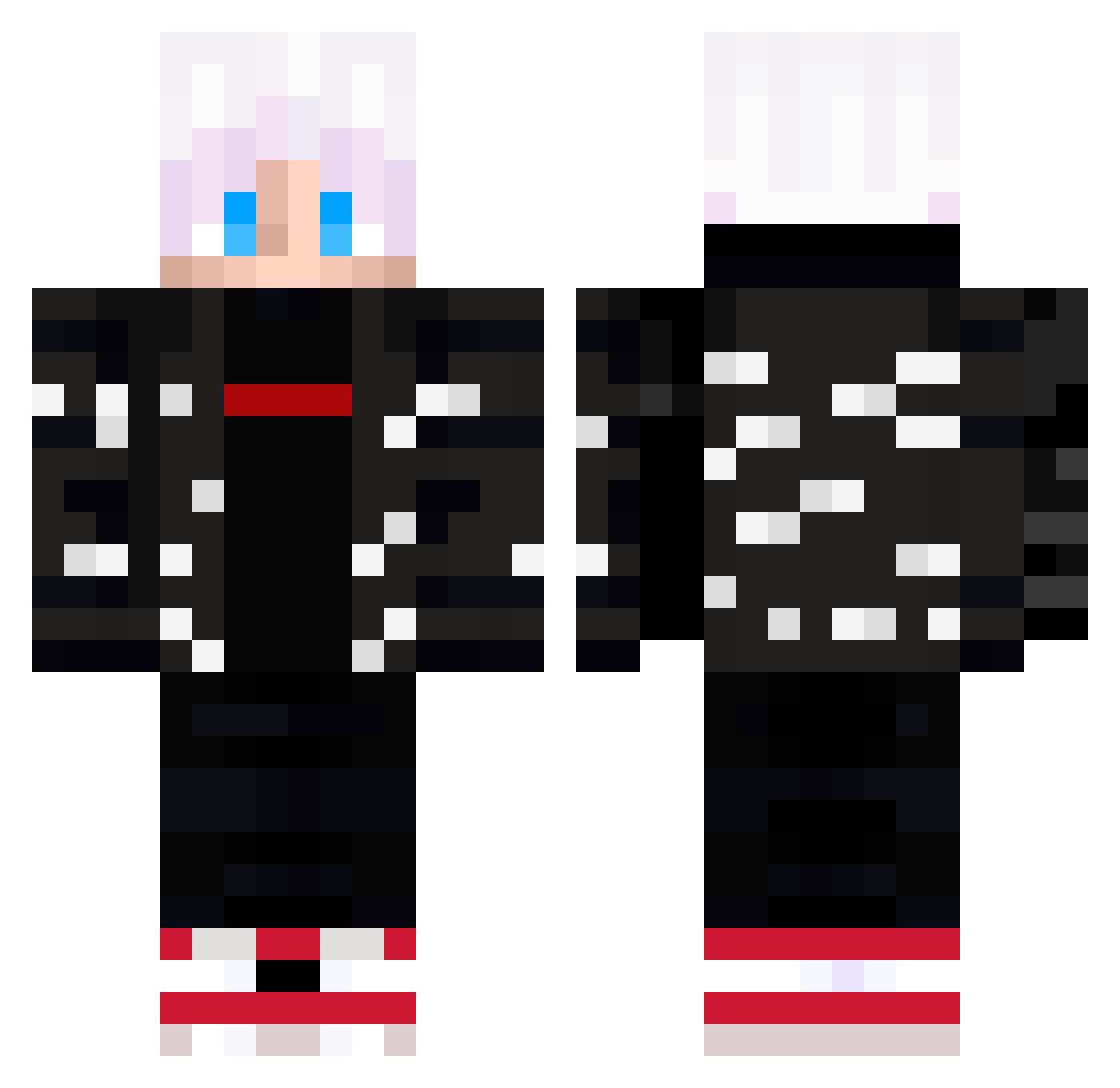 T0biaac Minecraft skin, front and back view