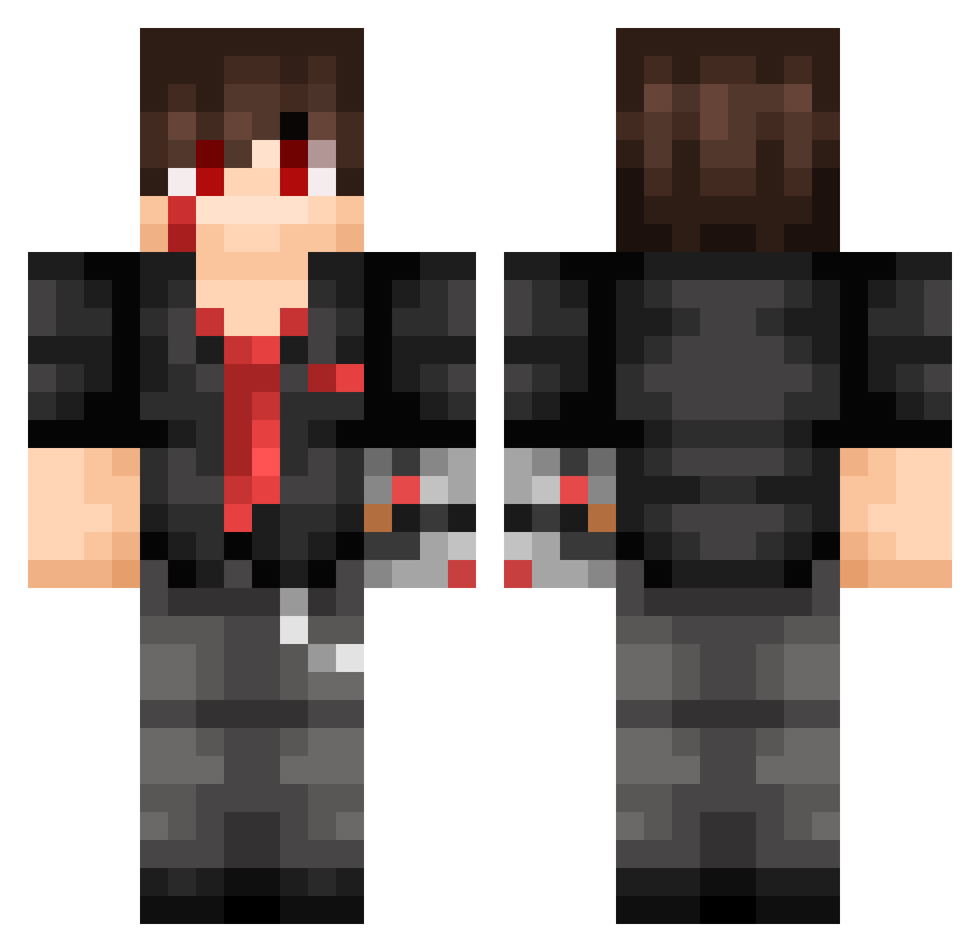 Geich Minecraft skin, front and back view