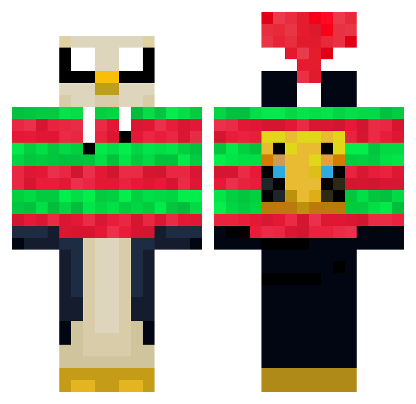 Ragsm19 Minecraft skin, front and back view