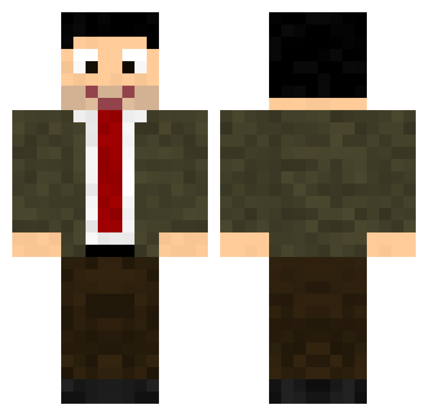 LQFaze Minecraft skin, front and back view