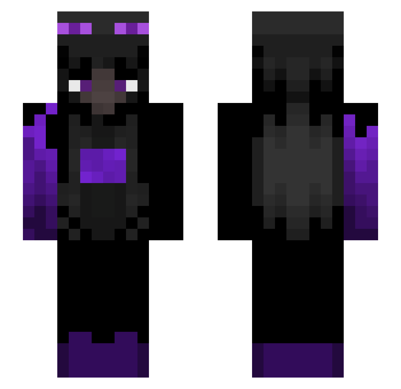 9xzp Minecraft skin, front and back view