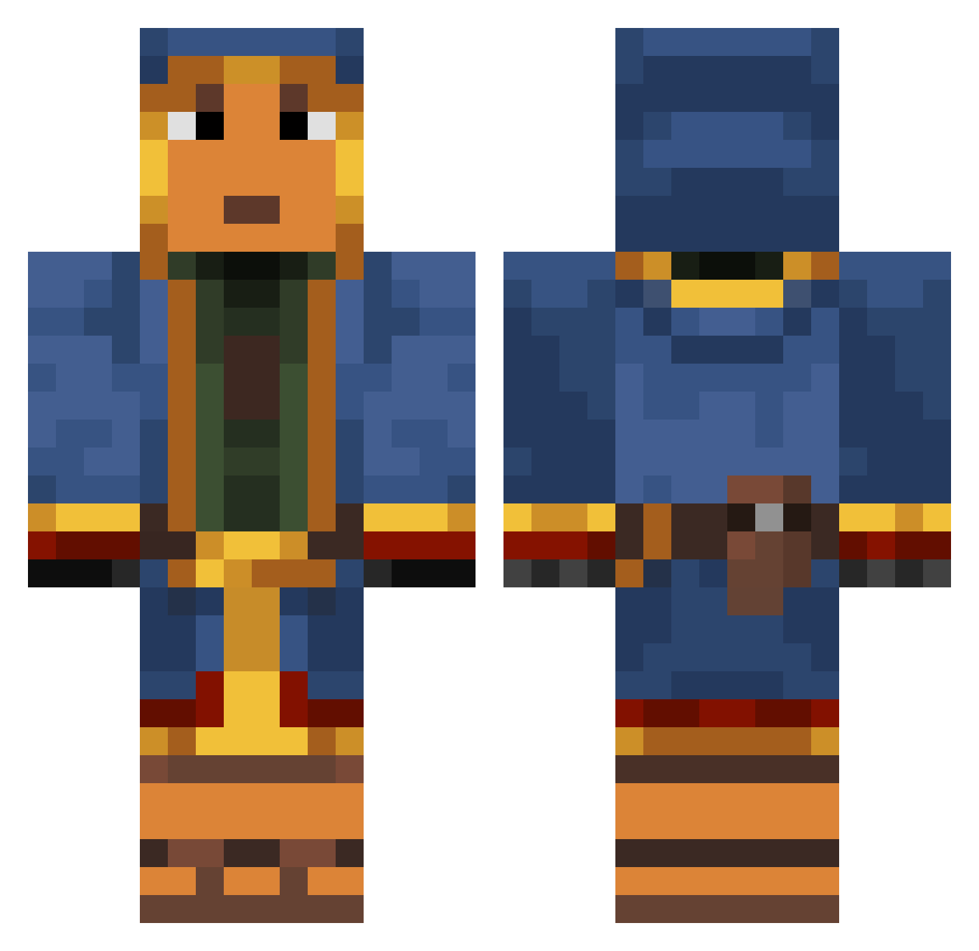 McraftManiac123 Minecraft skin, front and back view