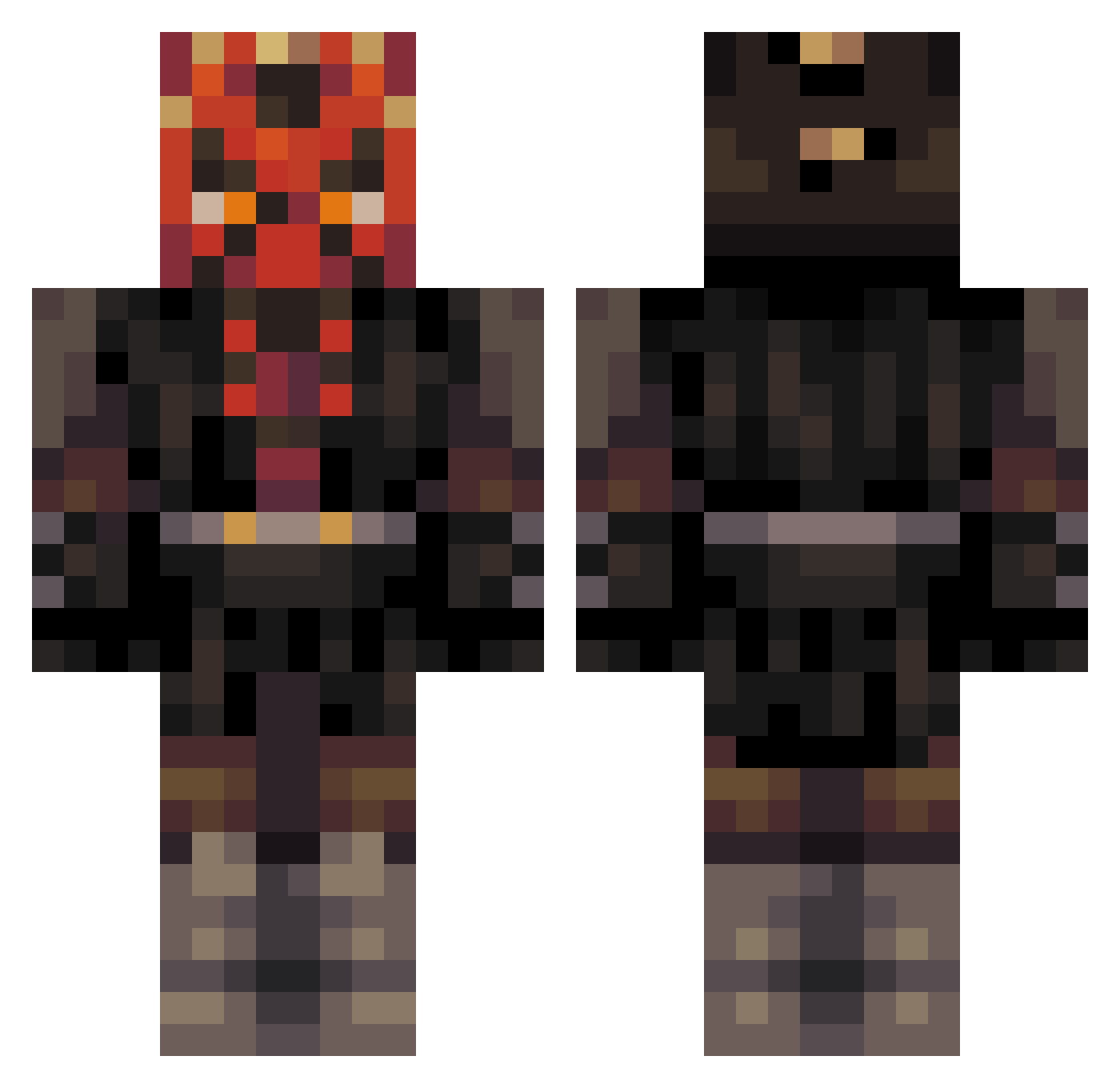 D4rthGrievous Minecraft skin, front and back view