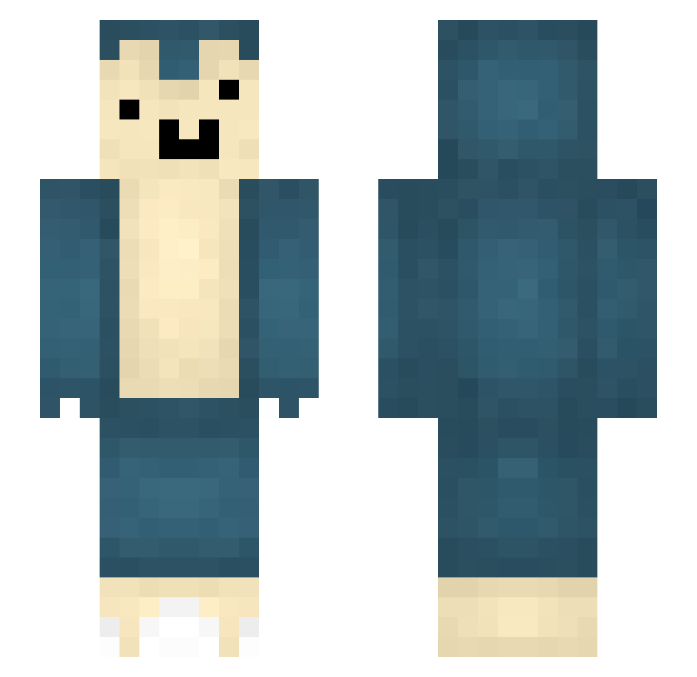 Snorlax67 Minecraft skin, front and back view