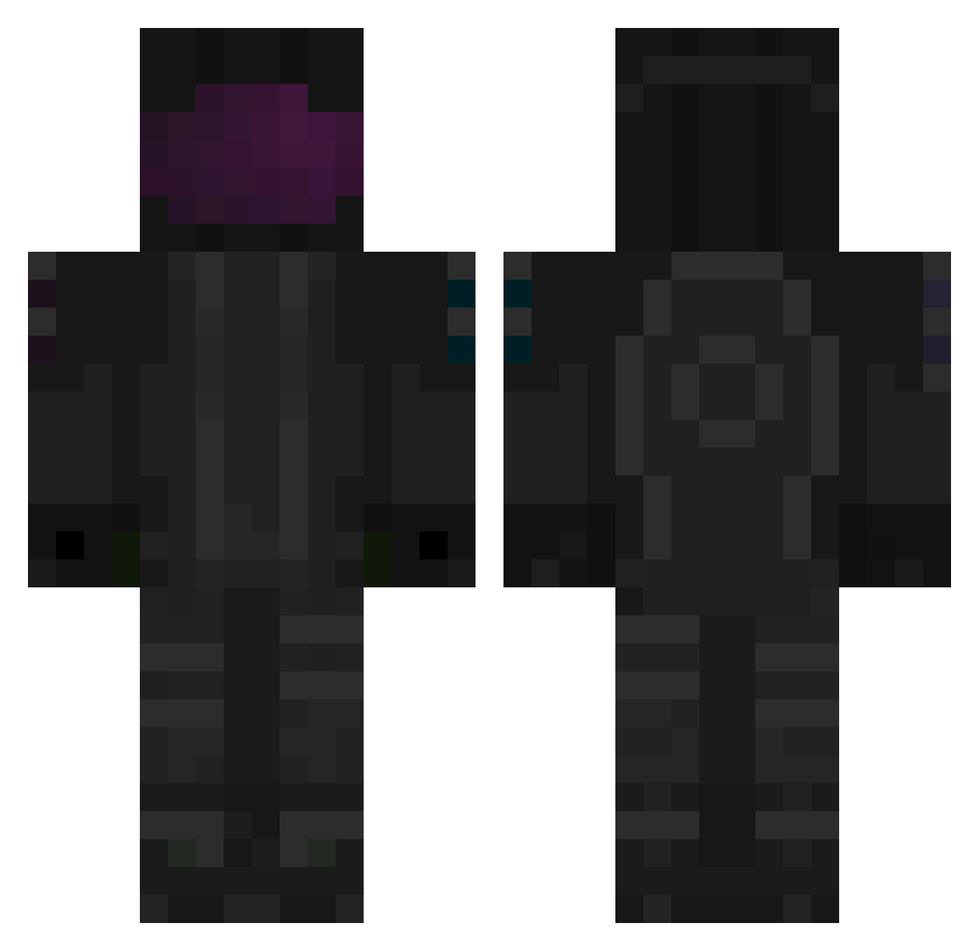 Astronutt Minecraft skin, front and back view