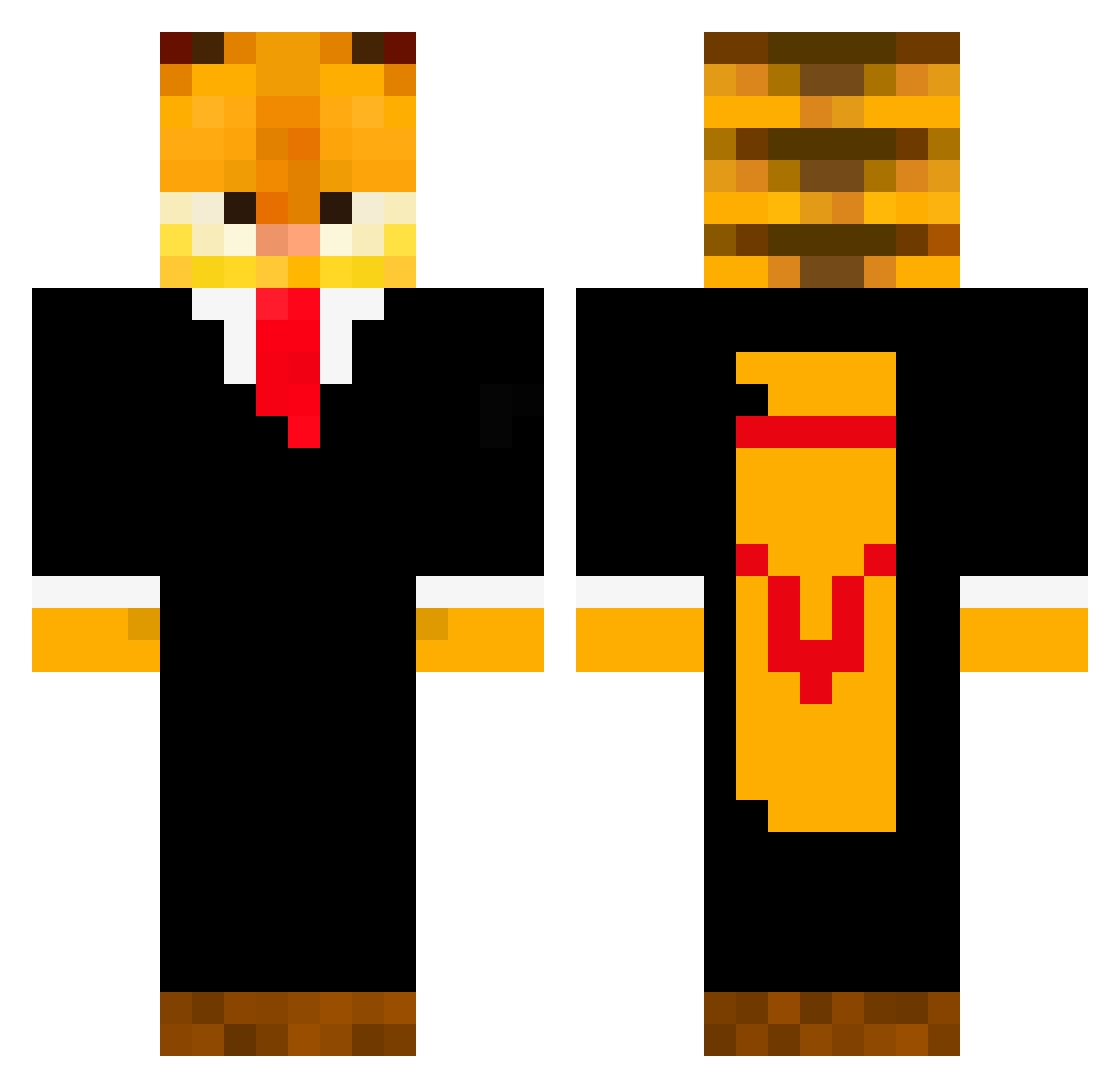 SierMichal Minecraft skin, front and back view
