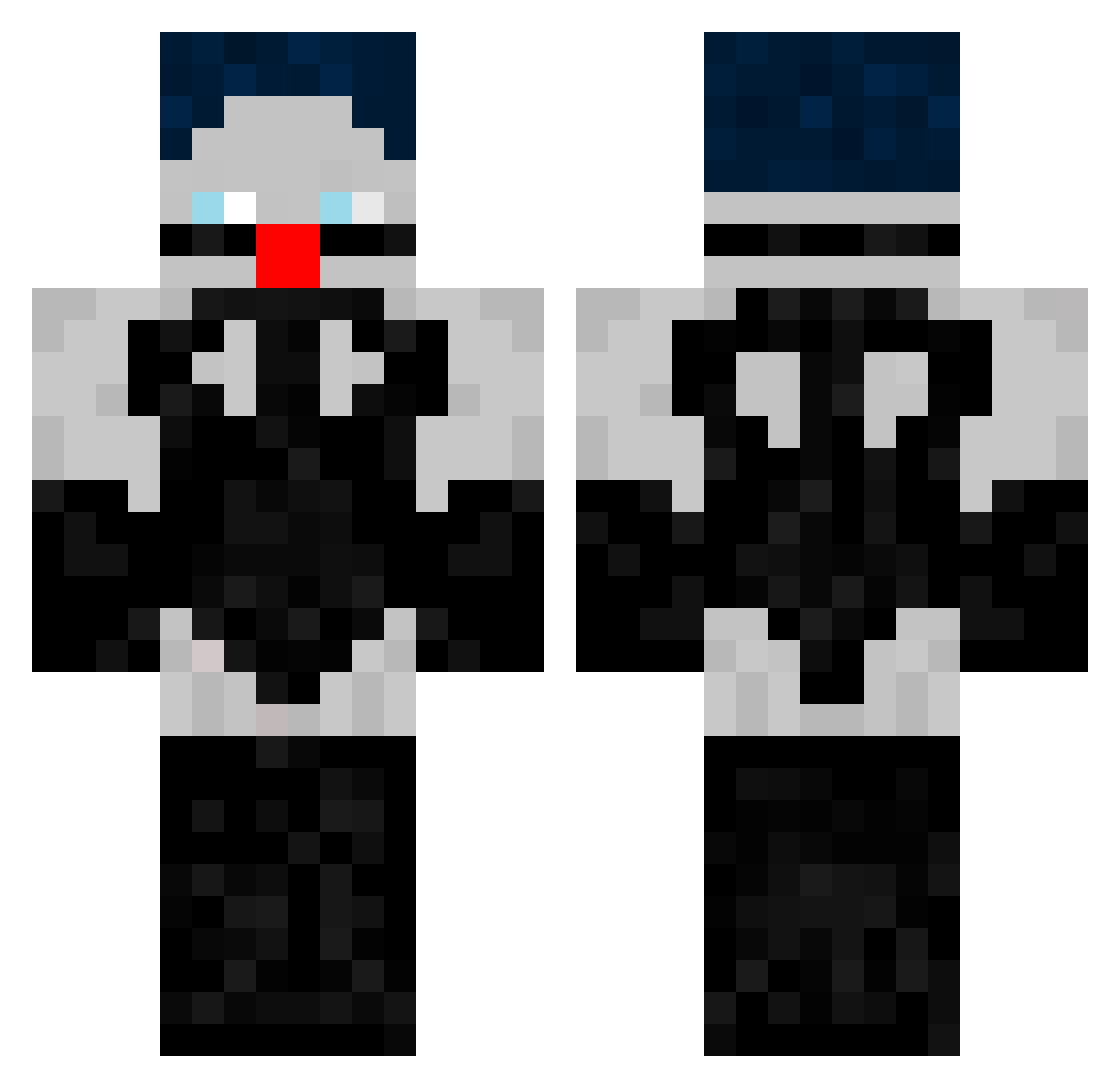 BankoCoding Minecraft skin, front and back view