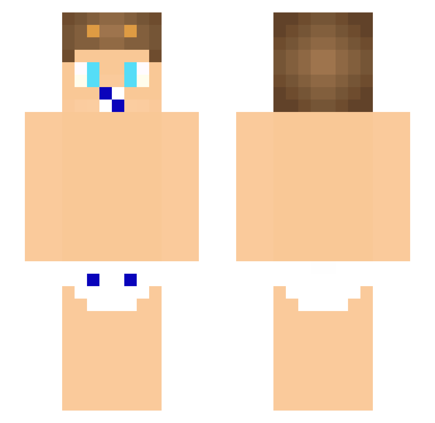 bernetta Minecraft skin, front and back view