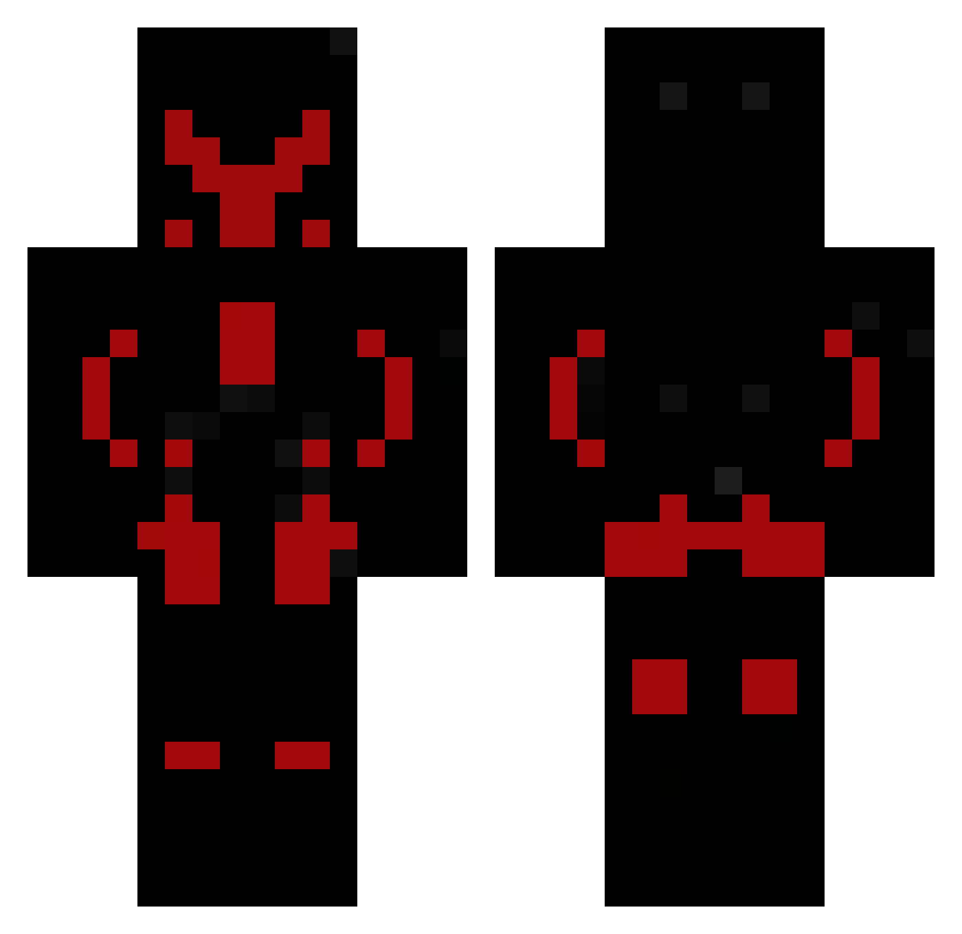 XxindominisXx Minecraft skin, front and back view