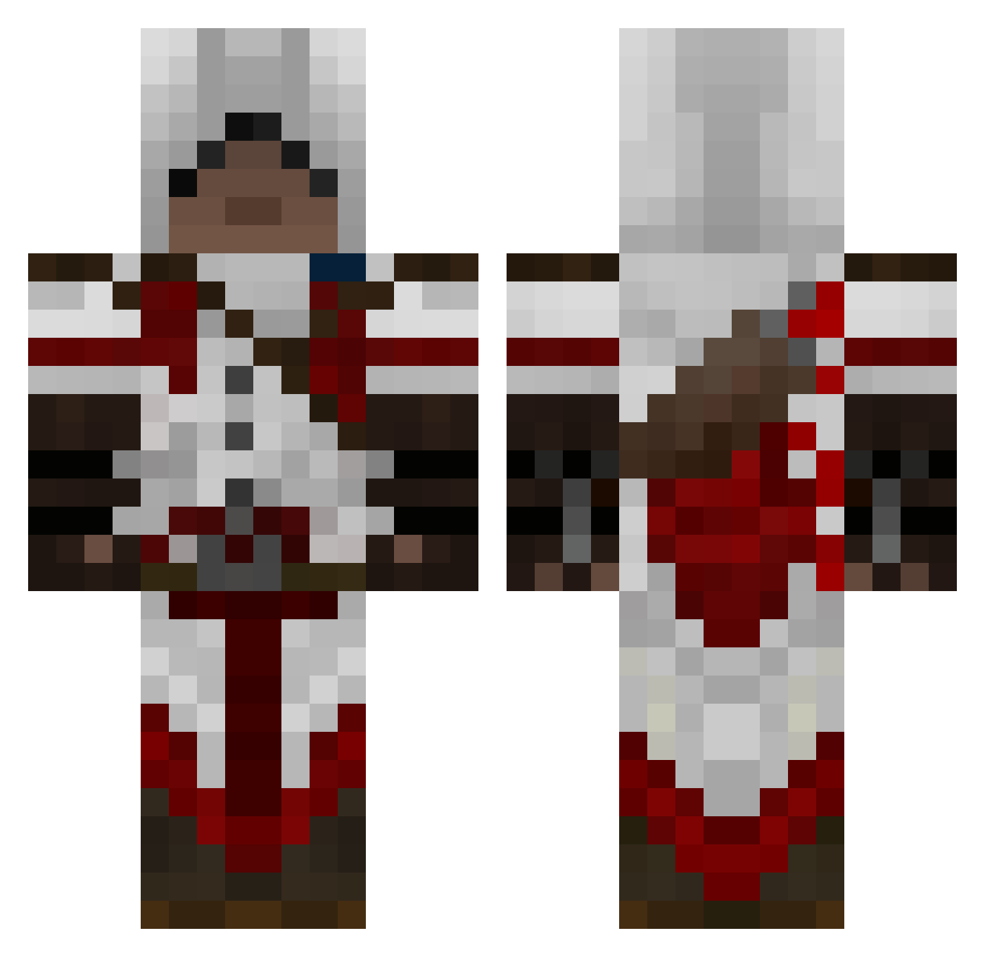 iChronixx Minecraft skin, front and back view