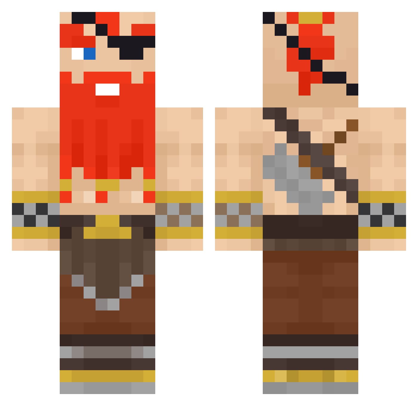 WallEwest Minecraft skin, front and back view