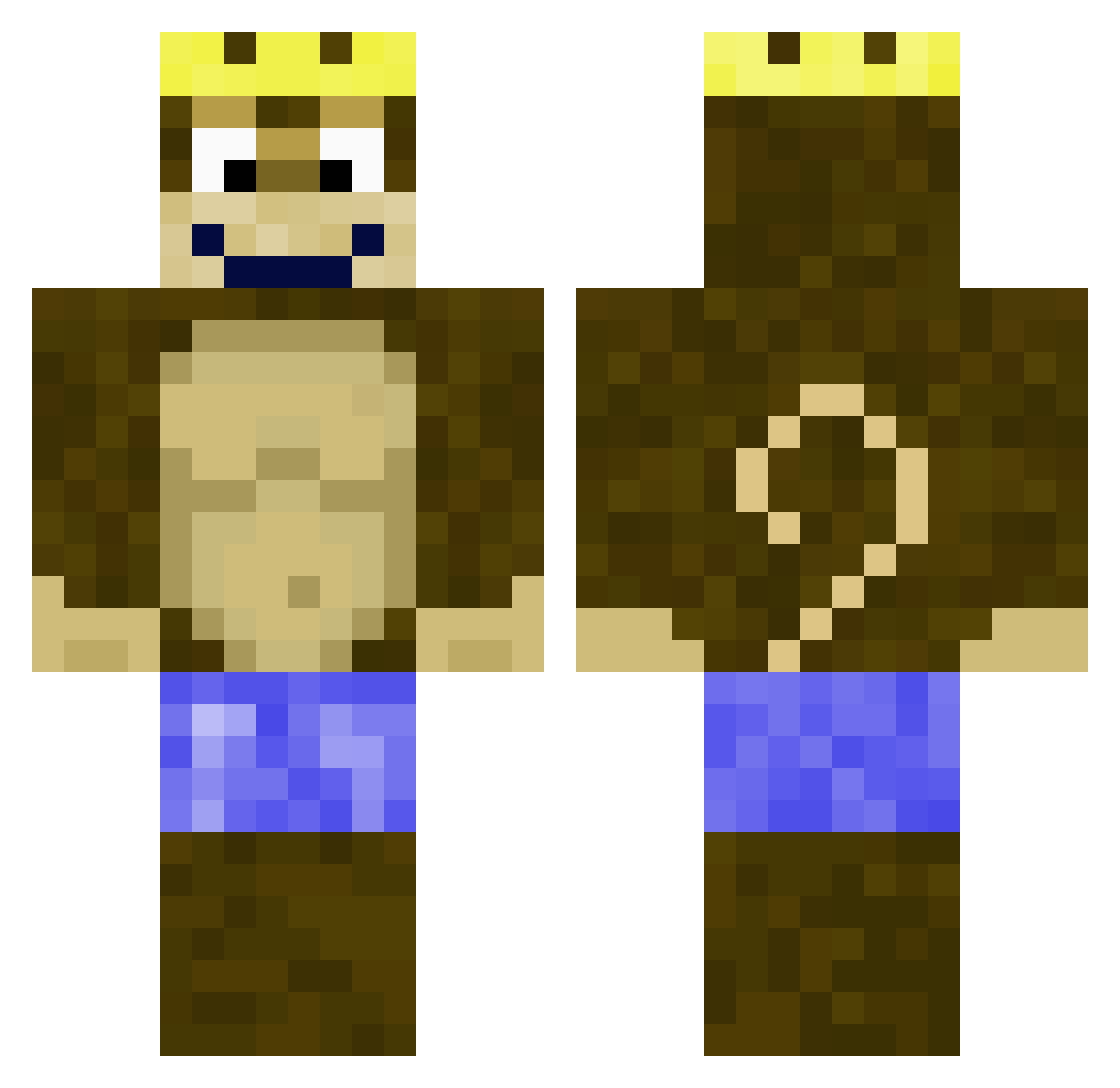 coolkidman Minecraft skin, front and back view