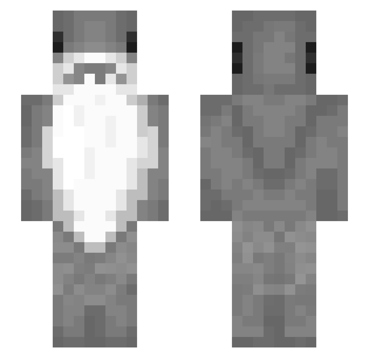 Endagle_Killer Minecraft skin, front and back view