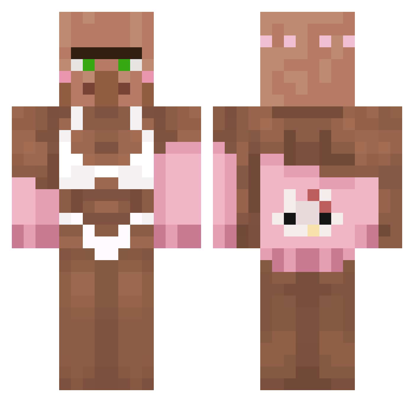 Lazyes_ Minecraft skin, front and back view
