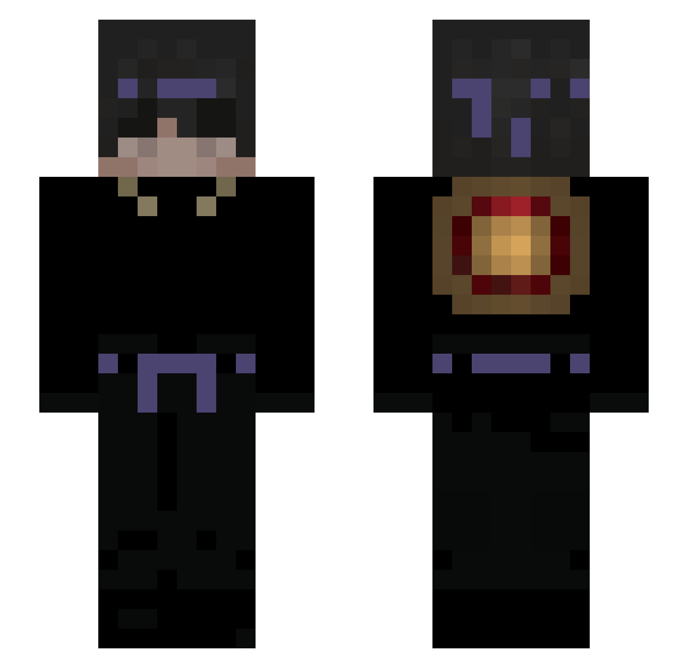 sweatykoohiii Minecraft skin, front and back view