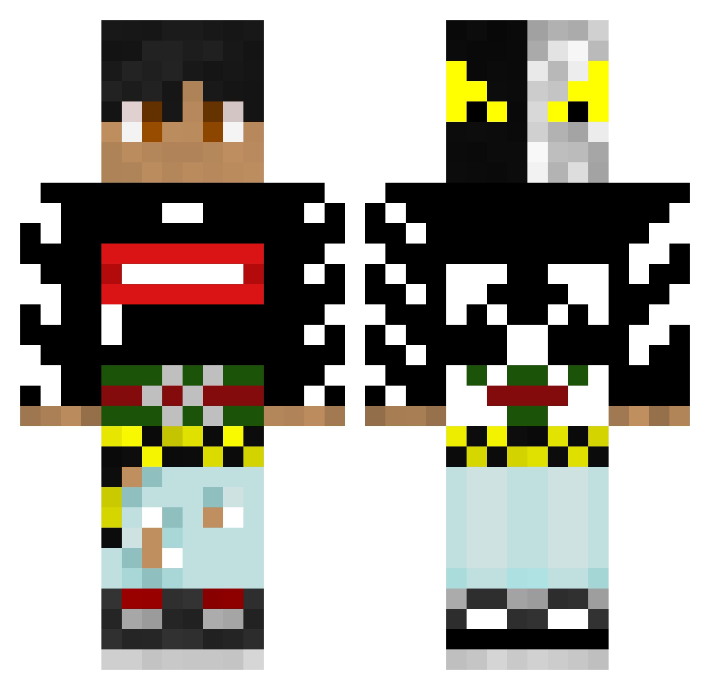 Brook2548 Minecraft skin, front and back view