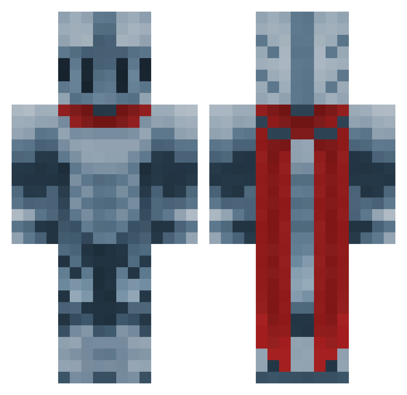 TheMessager Minecraft skin, front and back view