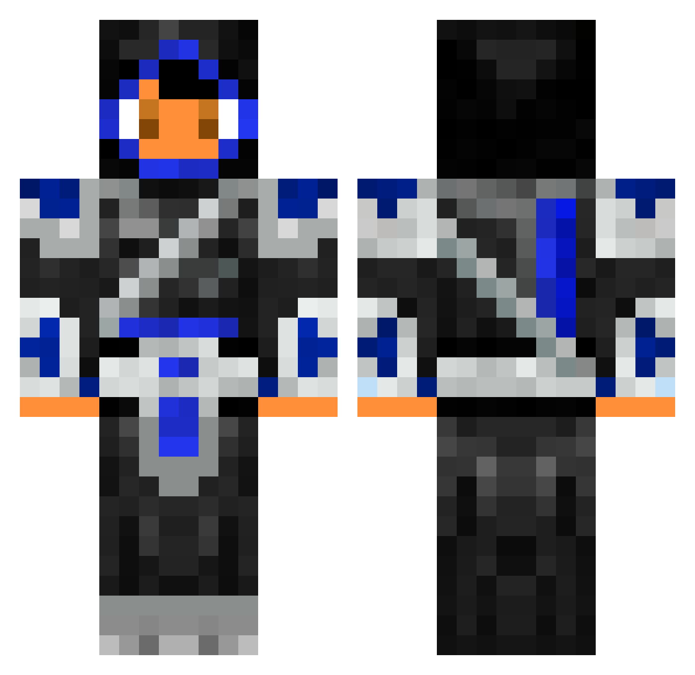 Assassin_Rida Minecraft skin, front and back view