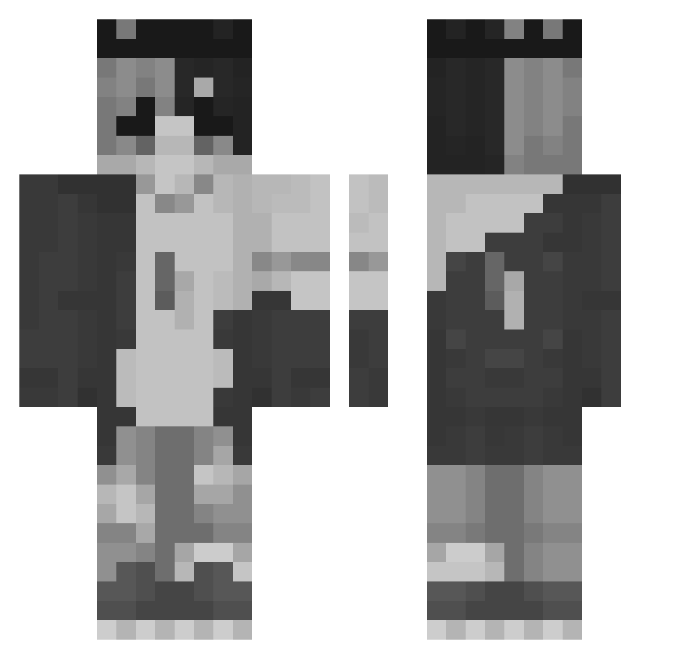 ShoppingCentr Minecraft skin, front and back view