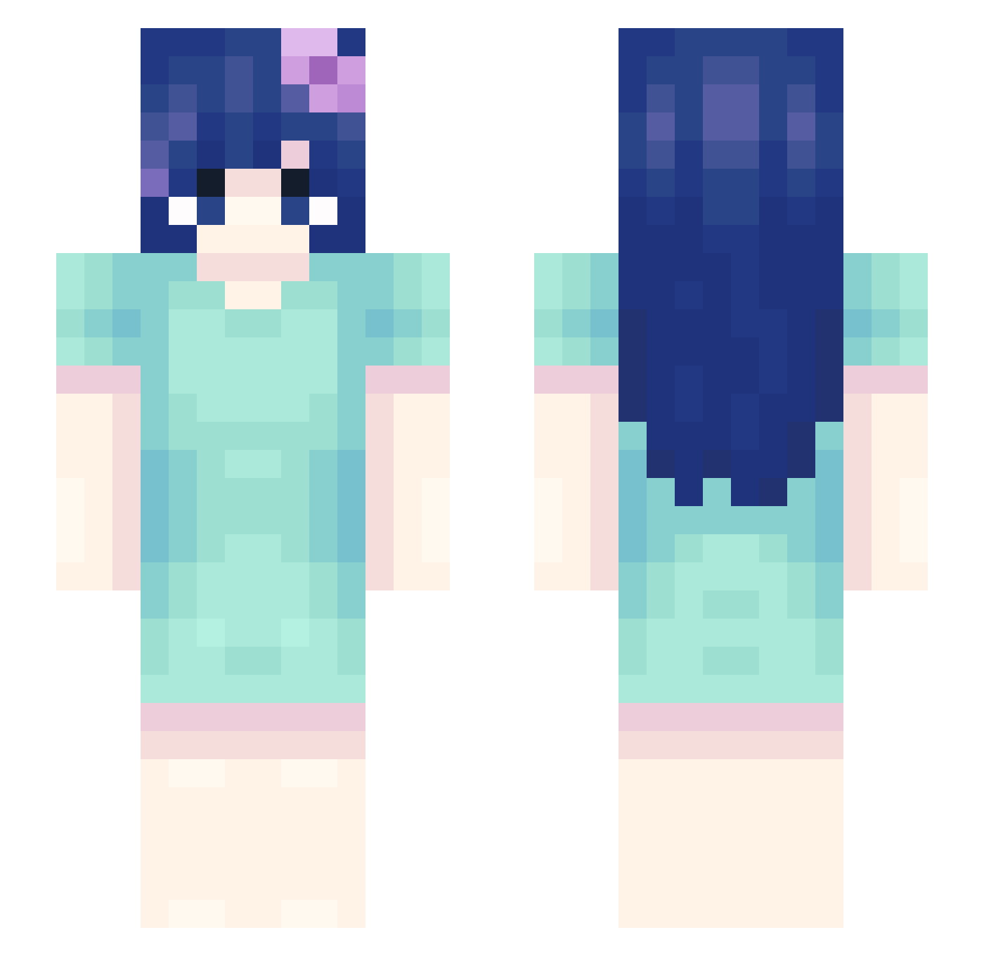 angwry Minecraft skin, front and back view
