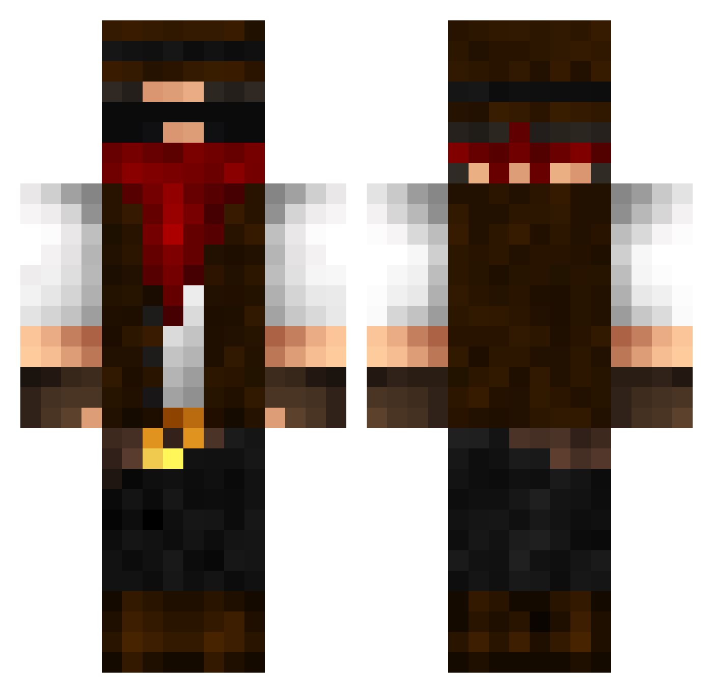 Friost Minecraft skin, front and back view
