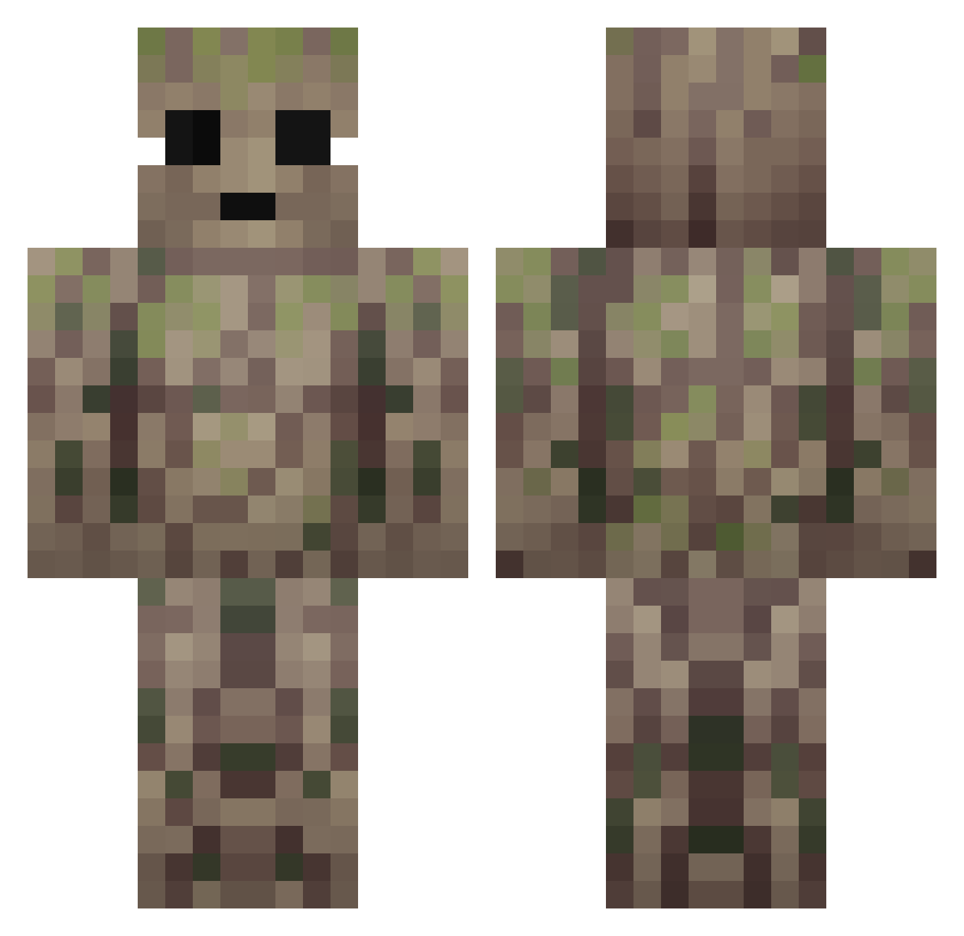 komoogii Minecraft skin, front and back view