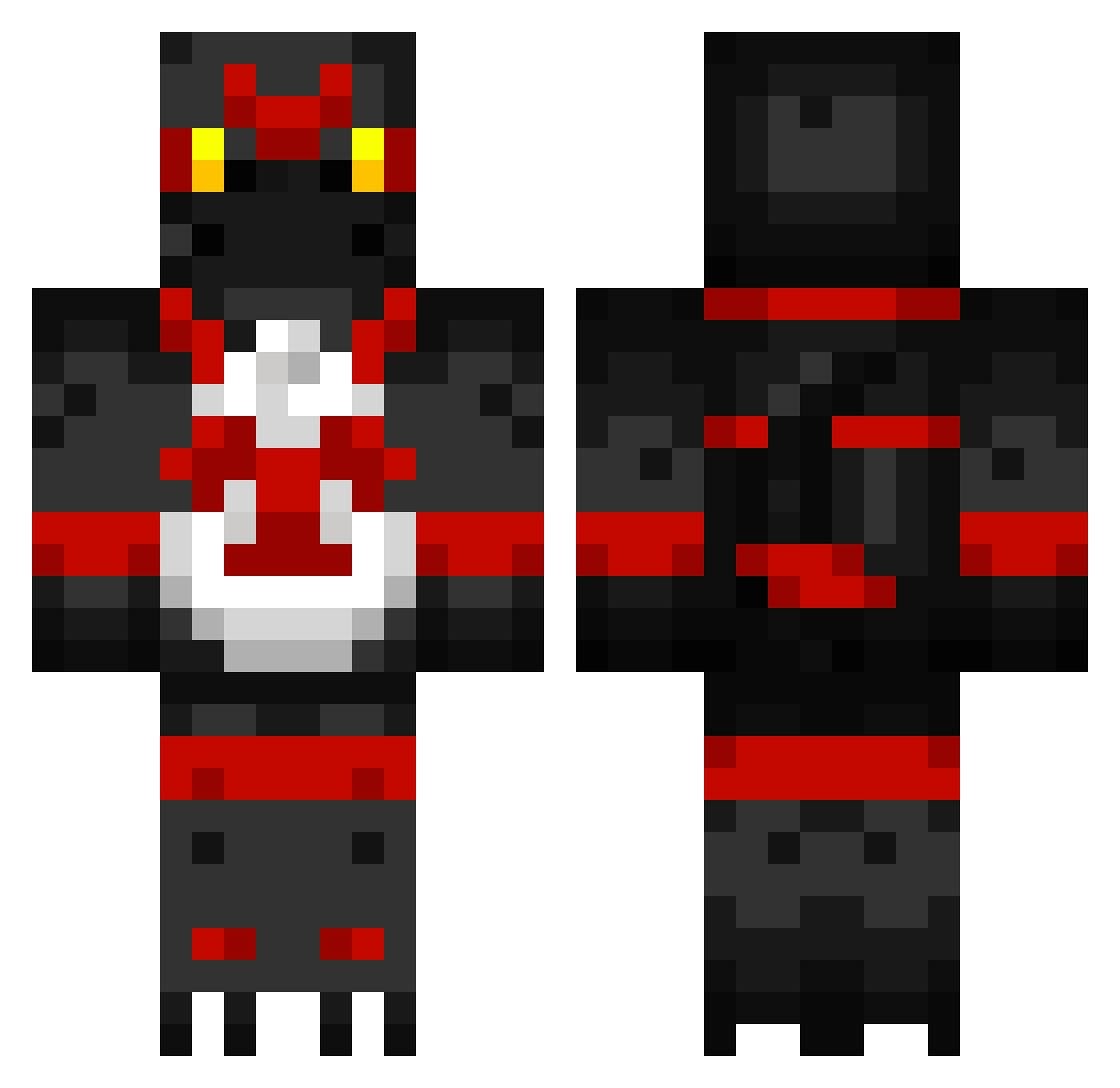 NODELAYY Minecraft skin, front and back view