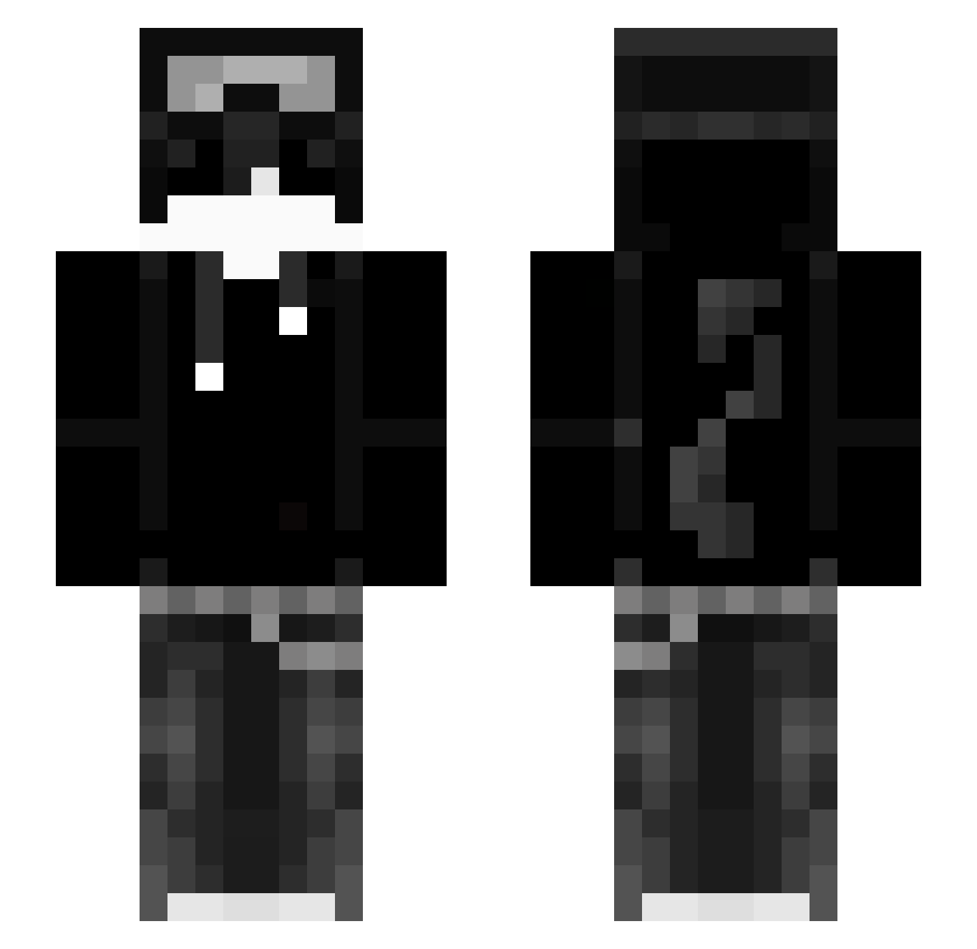 Legolasx Minecraft skin, front and back view